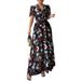 Women's Clothing Temperament Elegant Style Printed V Neck Dress Women's Clothing Spring And Summer_ecoleips.com