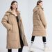 Foreign Trade Cross-Border Long Over-the-Knee Winter New Korean Version Loose Down Coat For Women Thickened Cotton_ecoleips.com
