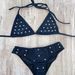 Sexy Halter Neck Three-Point Bikini European American Style Y2K Beach Swimwear Metal Decoration Cross Border Summer_ecoleips.com