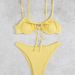 2023 Bikini Solid Color Swimsuit European And American Sexy Two-Piece Swimwear_ecoleips.com
