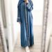 Verve 25 Years Muslim Women's Long Robe With Patchwork Edging And Sequins, Malaysia Solid Color Chiffon Dress_ecoleips.com