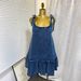 Trendy Patchwork Tie-Up Denim Mini Dress – Stylish A-Line Summer Dress With Straps For Women_ecoleips.com