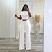High Elasticity Slimming Wide Leg Pants Set High Waisted Twisted Two Piece Set Solid Color European And American Style Summer Wear For Women D10129_ecoleips.com