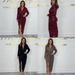 Women's Clothing Temperament Sequins Low V Neck Long Sleeved New Year Party Dress Dress_ecoleips.com