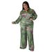 Women's Clothing Faux Silk Long Sleeve Printed Top Casual Autumn Fashion Wear Comfortable Plus Size Clothing_ecoleips.com