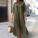 Women's Clothing New Irregular Shirt Button Dress Women_ecoleips.com