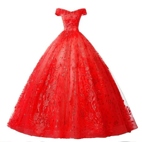 Women's Clothing evening dress female solo performance costumes puffy skirt long annual meeting host golden dress_ecoleips.com