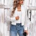 2025 Autumn Winter Elegant Women's Lace Patchwork Hollow Texture Fabric Casual Baseball Jacket_ecoleips.com