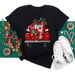 Merry Christmas, Christmas Tree, Santa Claus, Clothing, Simple Women's Plus Size Printed Short Sleeve T-Shirt_ecoleips.com