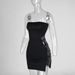 Bodycon Mini Skirt Slim Fitting See Through Bandage Style Nightclub Dress_ecoleips.com