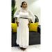 "Tianbaomiyake Lolita-Inspired Ruffle Dress With 3D Diamond Embossing – Flared Sleeves & Tiered Pleats (One Size)"_ecoleips.com