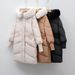 New White Duck Down New Winter Warm Big Fur Collar Casual Loose Down Jacket Women's Coat_ecoleips.com