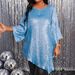 Plus Size Casual Tunic Top With Round Neck & 3/4 Sleeves - Flowy Asymmetrical Hem Women's Blouse For Everyday Comfort_ecoleips.com