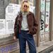 Women's Suede Blazer Jacket – Long Sleeve Zip-Up Faux Leather Coat For Fall/Winter (Brown, S/M/L)_ecoleips.com