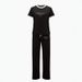 Women's Summer Casual Two Piece Set Round Neck Short Sleeved Top And Loose Pants Comfortable European American Style Printed_ecoleips.com