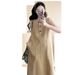 Summer New Korean Fashion Denim Maternity Dress_ecoleips.com