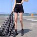White Denim Shorts For Women, Autumn And Winter 2024 New Style, High-waisted, Slimming, Loose, Wide-leg, Trendy A-line_ecoleips.com