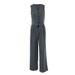Summer Women's Sleeveless Vest & Pants Set – Office Commuter Outfit, Breathable Polyester Blend, Grey & Brown_ecoleips.com