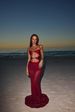 2026 New High Quality Elegant One Piece Swimsuit And Skirt Print Deep-V Lace-up Women Bikini Set Swimwear Party Bathing Suit_ecoleips.com