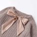 Fashion Versatile Plush Bow Knitted Sweater_ecoleips.com
