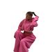 Long Sleeve Short Sweatshirt Drawstring Sweatpants Women's Hoodie Set_ecoleips.com