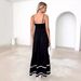European And American 2026 Summer Strapless Low Square Neck Layered Flowy Beach Vacation Party Long Dress_ecoleips.com