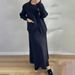 Effortless Knitwear Set – Chic Cardigan & Dress Combo For Spring (Black/Camel, XXS-XXXL)_ecoleips.com