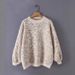 Leopard Print Sweater Women, Round Neck, 2025 Autumn Winter New Loose Fit Lazy Style Pullover Knitted Top Coat For Women_ecoleips.com