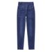 2025 Spring New High-Waisted Black Jeans For Women, Elastic Waist, Slim Fit, Cotton Stretch, Leg-Lengthening, High_ecoleips.com