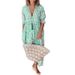 Women's Bohemian V-Neck Dress With Fashionable Prints, Lantern Sleeves, High Waist, And Wide Skirt Perfect For Summer_ecoleips.com