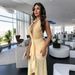 Women's Clothing Women's Slim Fit Halter Neck Print Dress Tie Waist Spring Summer Hot Selling For Formal & Casual For Women_ecoleips.com