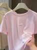 Heavy Industry Hot Diamond T-Shirt Women's Summer 2026 New Design Sense Crew Neck Loose Temperament Casual Top_ecoleips.com