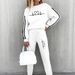 Women's Loose Round Neck Sweatshirt And Printed Long Sleeve Sweatpants Set Casual Autumn Winter_ecoleips.com