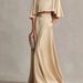 Women's Satin Peplum Dress Set – Timeless Elegance With Flutter Sleeves For Spring & Fall_ecoleips.com