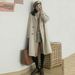 Elegant Oversized Tweed Coat Women's Winter Longline Loose Fit Audrey Hepburn Style Double-Breasted Jacket (Black/Camel/Beige)_ecoleips.com