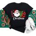 European And American Cross-border Foreign Trade Women's Clothing Christmas-themed Round-neck Printed Short-sleeve_ecoleips.com