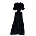 Elegant Korean Style Single Breasted Petal Sleeve Dress Hollow Knitted Slim Fit Fishtail Long Skirt For Women_ecoleips.com