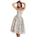 Women's Clothing Sexy Backless Printed Dress Waist Cinching Slimming Suspender French Design_ecoleips.com