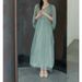 In Stock: Mulberry Silk, Genuine Silk Shunyu| Pleated Large Skirt Hem| Greek Goddess Style Elegant Dress For Summer_ecoleips.com