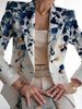 Foreign Trade Cross-Border 2025 Autumn European And American Women's Fashion Printed Slim-Fit Blazer_ecoleips.com