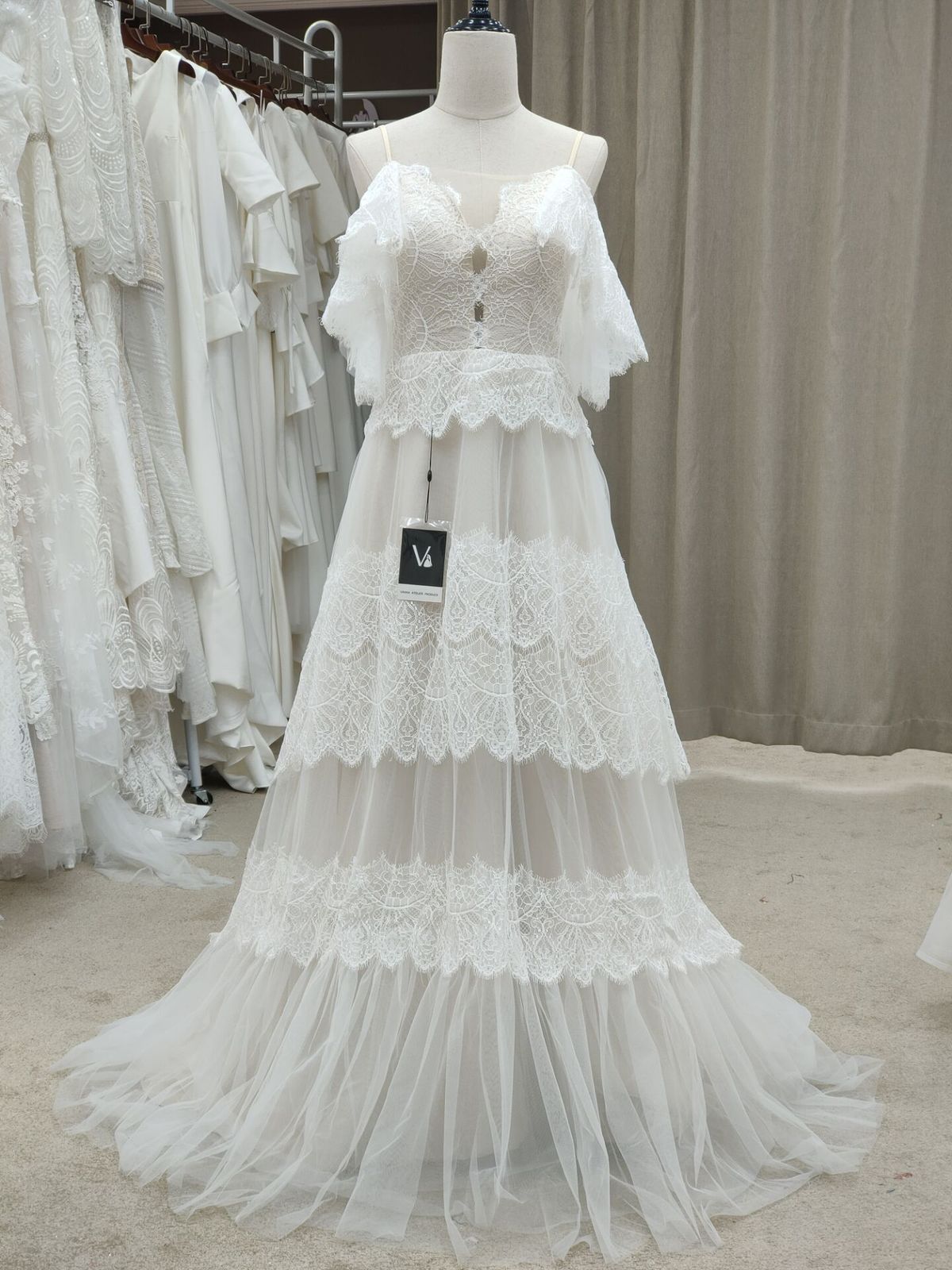 Women's Clothing Deep V Neck Sling Dress Light Wedding Dress_ecoleips.com