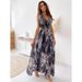 Summer Outfit New Bohemian Style Floral Print Backless Strap Breathable Casual Fashion Dress For Women_ecoleips.com