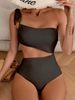 Women's Clothing Swimsuit Women's One Shoulder Lace Up High End Solid Color One Piece Swimsuit Hollow Hot Spring Swimsuit_ecoleips.com