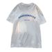 Women's Pure Cotton Short Sleeve T-Shirt 2024 English Print Loose Fit Unique American Style Top_ecoleips.com