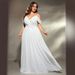 Women's Clothing Evening Dress White Strapless Dress Bridesmaids Evening Dress Autumn New Style_ecoleips.com