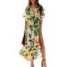 2026 Summer Women Sexy V-neck High Waist Printed Split Dress_ecoleips.com