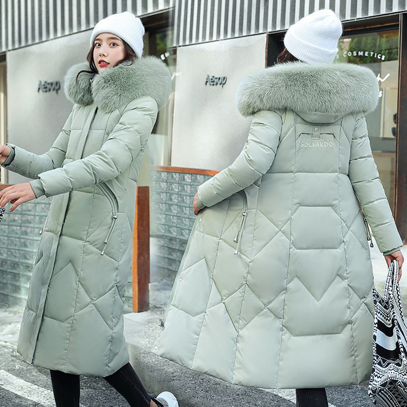 Women's Clothing Long Cotton Coat Women's Winter New Slim Fit Cotton Coat Thick Warm Trend_ecoleips.com