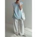 Suitable For All Seasons CLEAN SPACE Simple Versatile Casual For Women 2025 Thirteen Lines New Korean Style High Waist Drawstring Long Pants_ecoleips.com