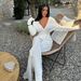 Women's Clothing V Neck Long Sleeved Cardigan Autumn And Winter Casual Two Piece Set_ecoleips.com