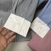 Women's Striped Shirt Long Sleeve Cardigan Color Blocked Collar Loose Fit Top Elegant Fashion England Style Spring/Autumn Summer_ecoleips.com